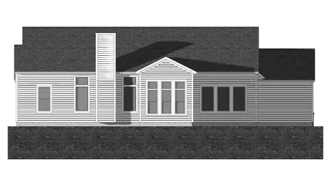 The Leland house plan, exterior view 3